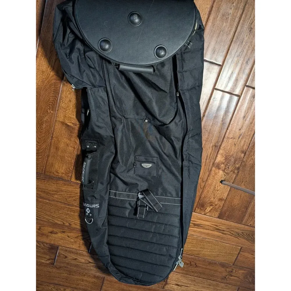 Samsonite Wheeled Golf Travel Bag Padded Club Cover Rolling Case Black 50